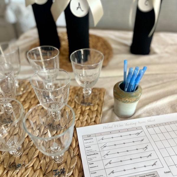 Wine Tasting Party Pop Culture Scorecards, set of 4, PDF Download