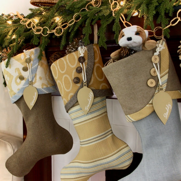 Casual Lake House or Coastal Christmas Stockings