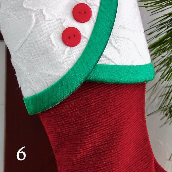 Christmas Stocking Luxury in Red and Green Christmas Decor for Elegant Traditional Christmas Stockings for the Family Xmas Stockings