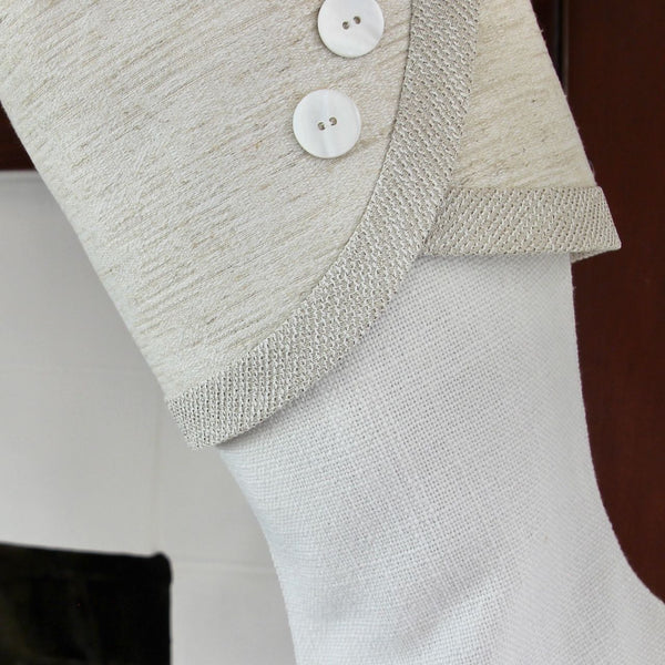 Elegant & Timeless White Christmas Stockings - All the Shades of White, Ivory, Bone and Cream - Neutral Elegance for All!