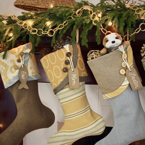 Casual Lake House or Coastal Christmas Stockings
