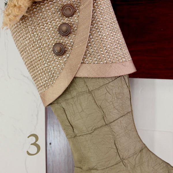 Sage Green and Rose Gold Christmas Stockings — Premium, LIMITED EDITION -- Shipping Included!