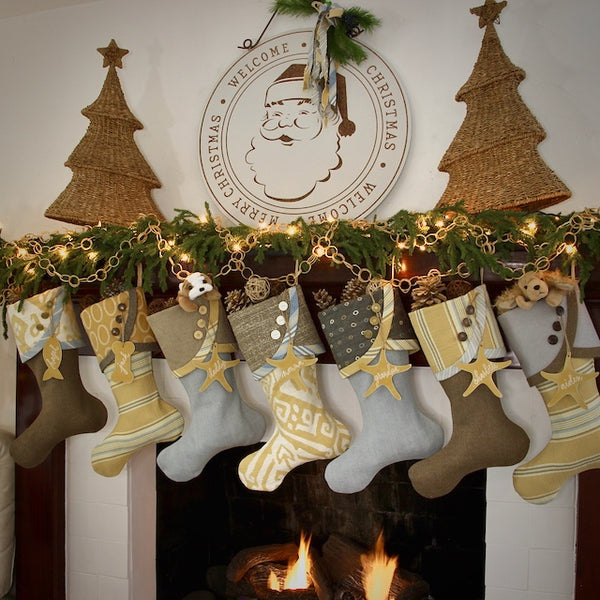 Casual Lake House or Coastal Christmas Stockings