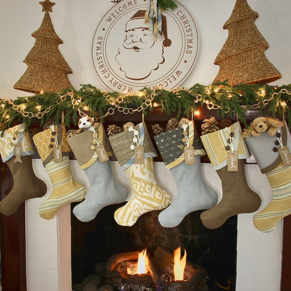 Casual Lake House or Coastal Christmas Stockings
