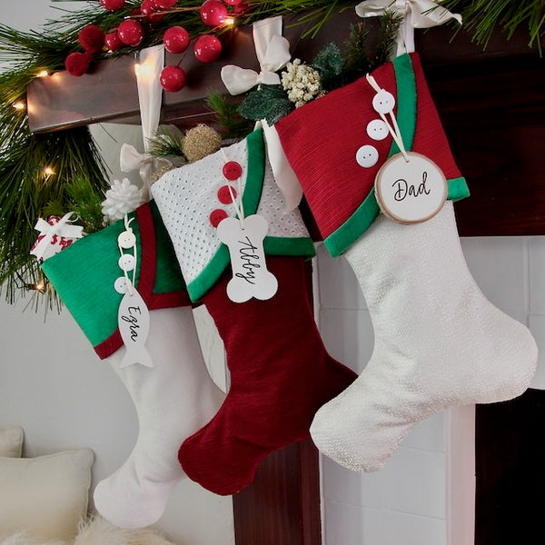 Christmas Stocking Luxury in Red and Green Christmas Decor for Elegant Traditional Christmas Stockings for the Family Xmas Stockings