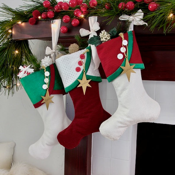 Christmas Stocking Luxury in Red and Green Christmas Decor for Elegant Traditional Christmas Stockings for the Family Xmas Stockings