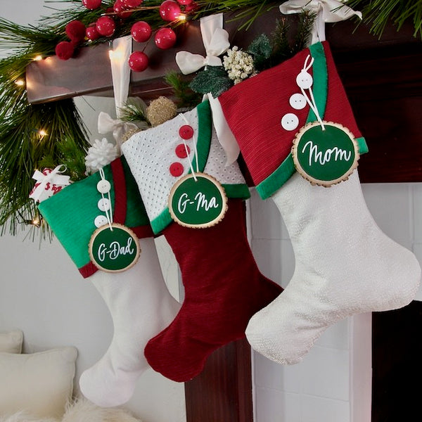 Christmas Stocking Luxury in Red and Green Christmas Decor for Elegant Traditional Christmas Stockings for the Family Xmas Stockings