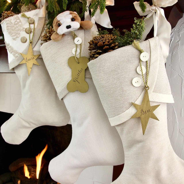Elegant & Timeless White Christmas Stockings - All the Shades of White, Ivory, Bone and Cream - Neutral Elegance for All!